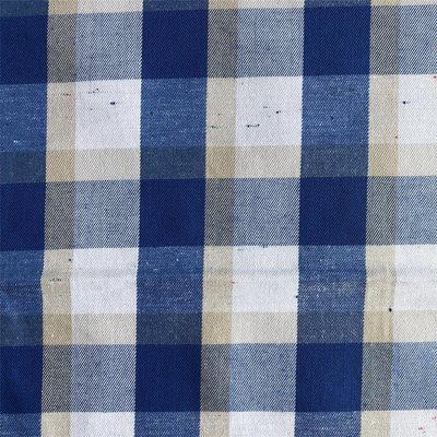 Fashion design Yarn Dyed Fabric by coloured yarn 100% cotton yarn dyed twill plaid shirts woven fabric for men's casual shirts