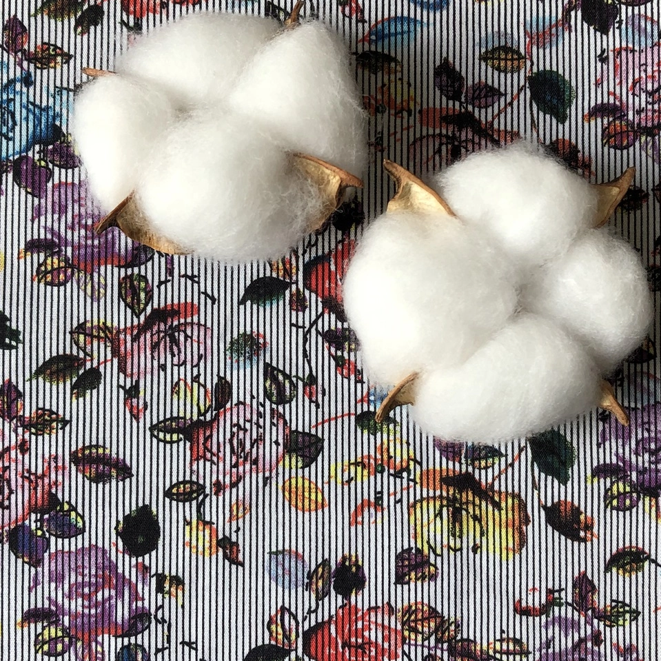 Digital Printed High Quality Cotton Stretch Wrinkle-Resistant Casual Shirts Woven Fabric