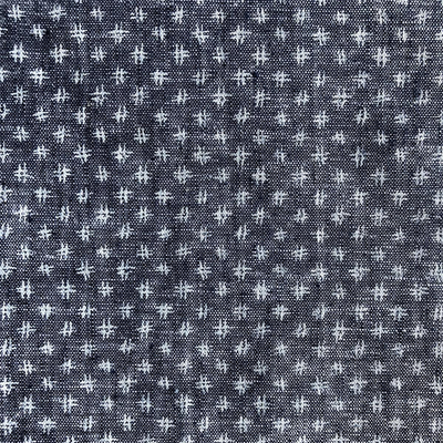Linen Cotton Printed Fabric for men's shirts 55%linen 45%cotton printed chambray background woven fabric