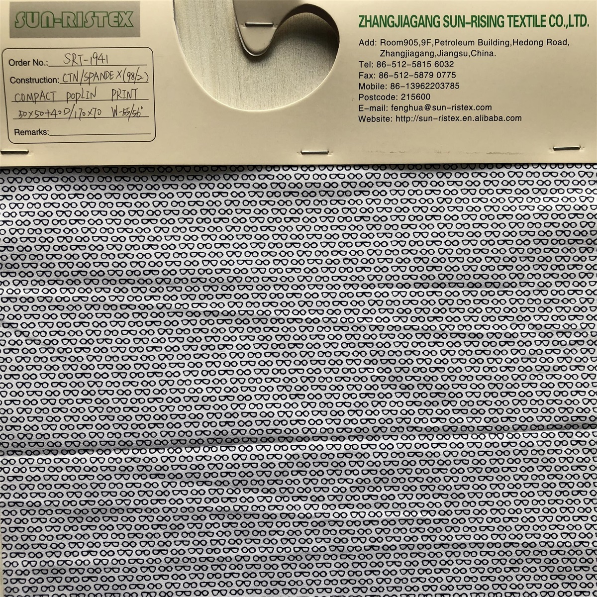 New fashionable pattern Spandex Fabric by compact yarn 98% cotton 2% spandex elasthane poplin printed shirts woven stretchy fabric