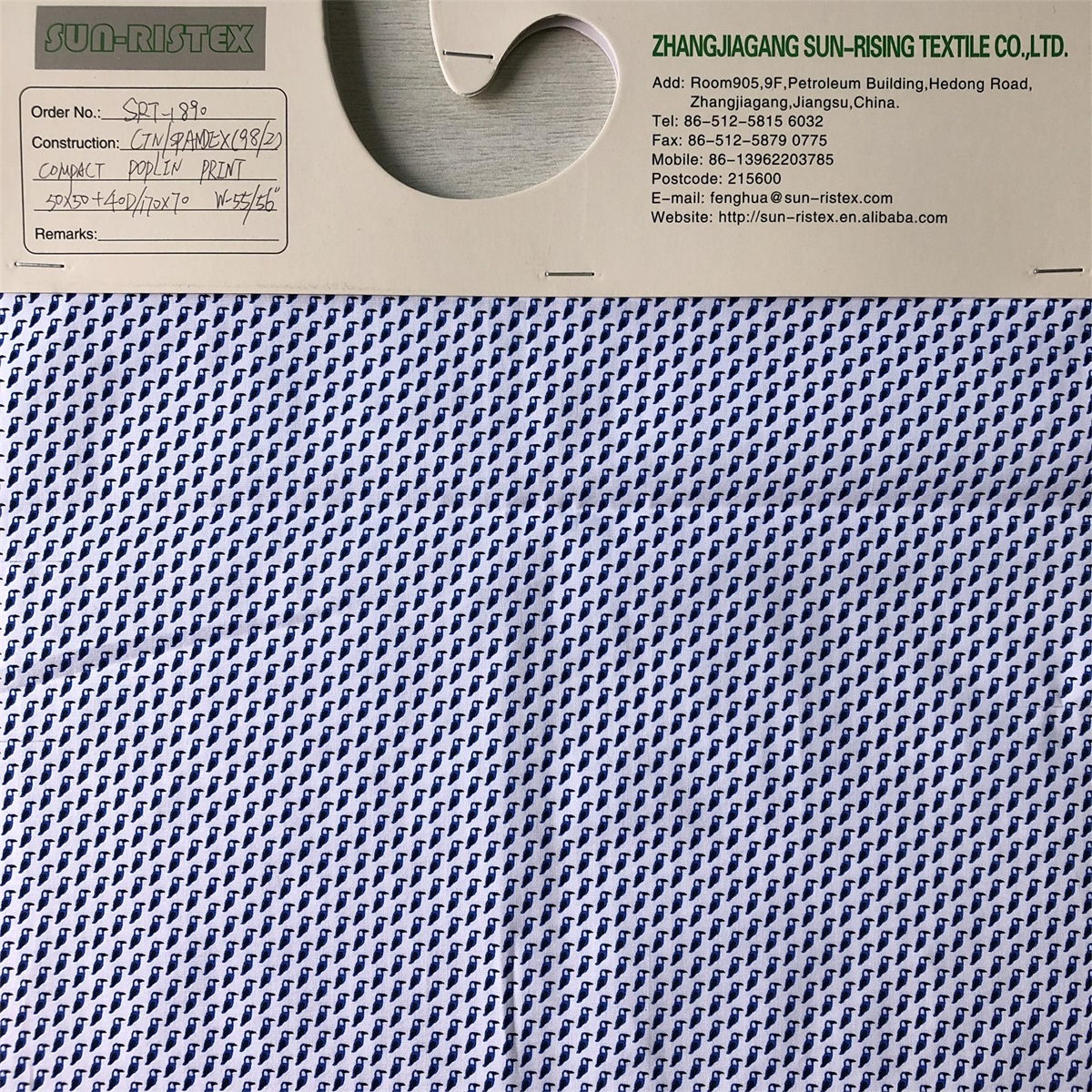 High quality Eco-friendly Spandex Fabric by compact yarn cotton spandex poplin printed shirts woven stretchy fabric